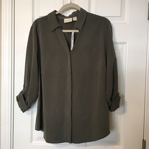 Chico green button down shirt